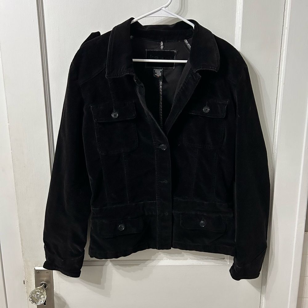 Women's Corduroy Black Jacket